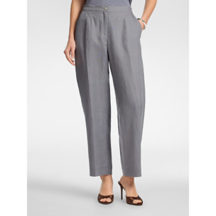 Elena Mirò - Pantaloni in lino - Grigio