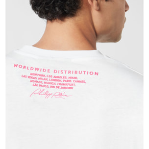 PHILIPP PLEIN Camiseta de cuello redondo y manga larga CHROME