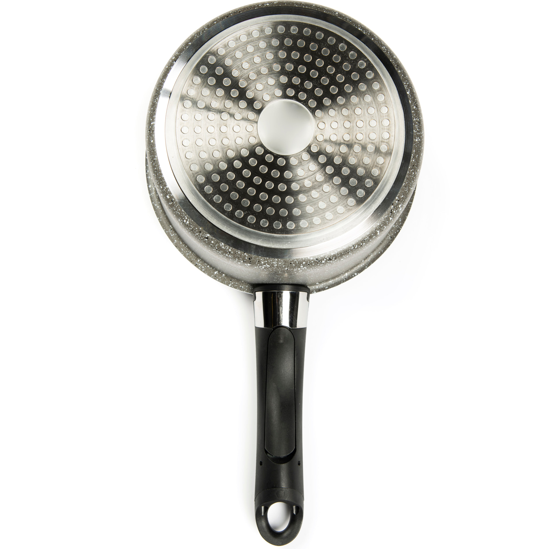 Set 3 Casseruole (16-18-20 Cm) con Manici Removibili Excelsa- Country Rock, Alluminio Grigio