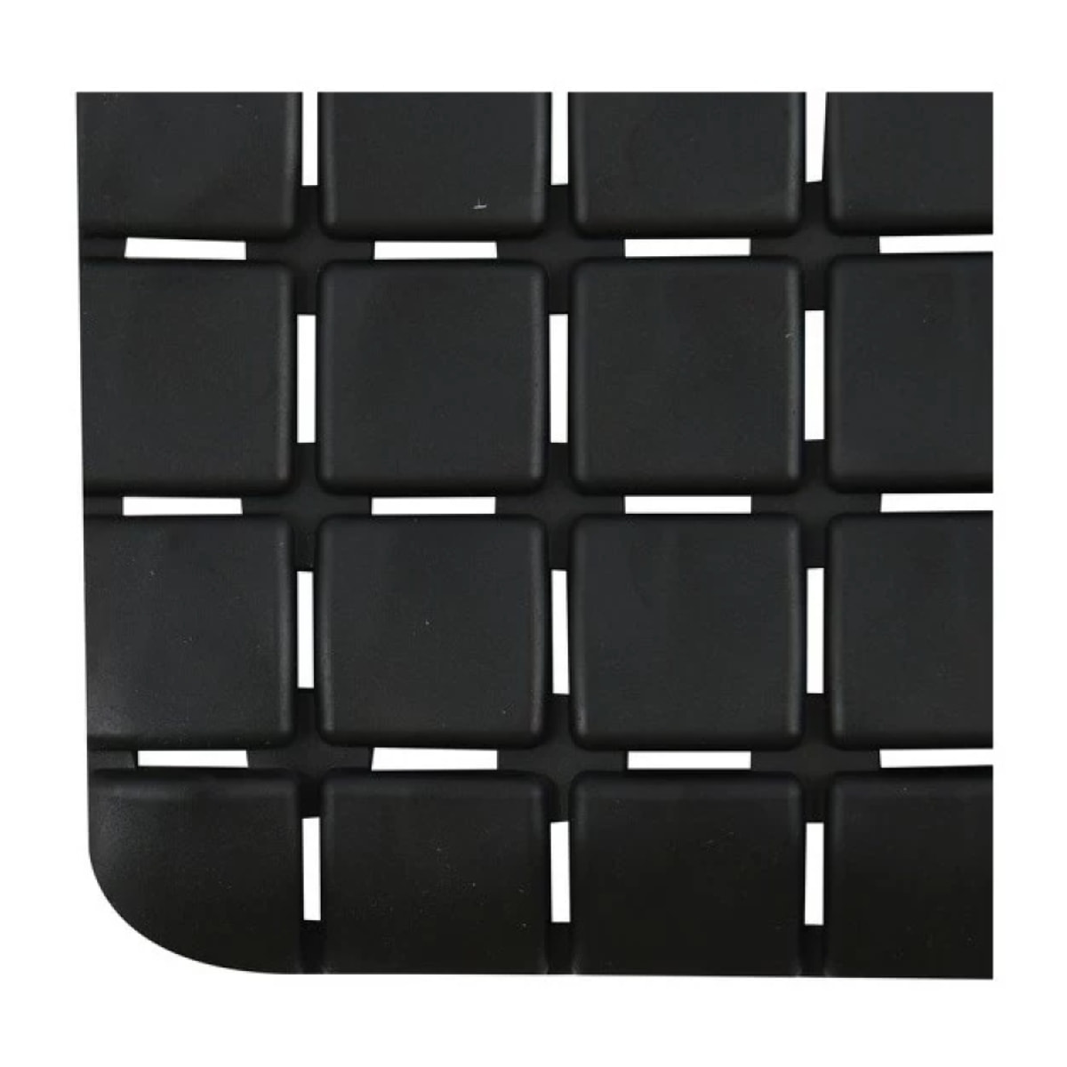 Tapis Fond de douche antidérapant Caoutchouc QUADRO 54x54cm Noir MSV