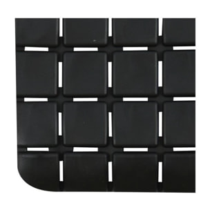 Tapis Fond de douche antidérapant Caoutchouc QUADRO 54x54cm Noir MSV