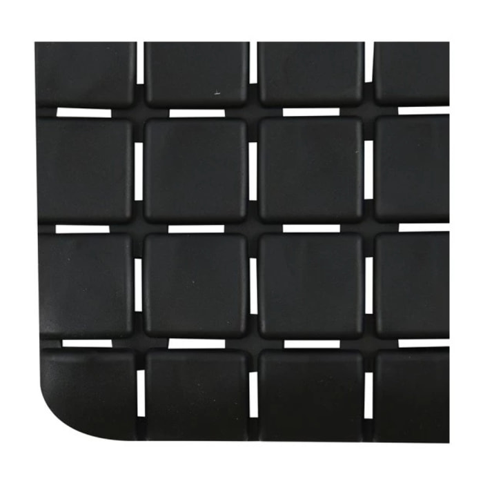 Tapis Fond de douche antidérapant Caoutchouc QUADRO 54x54cm Noir MSV