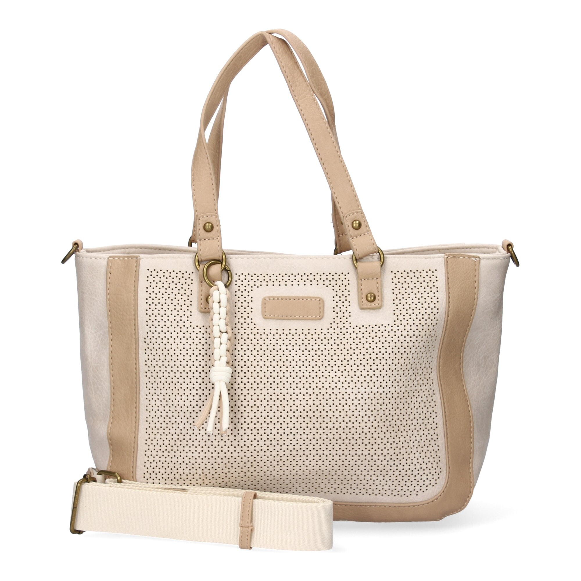 Bolso de hombro para mujer con correa ajustable, compartimento principal con cremallera