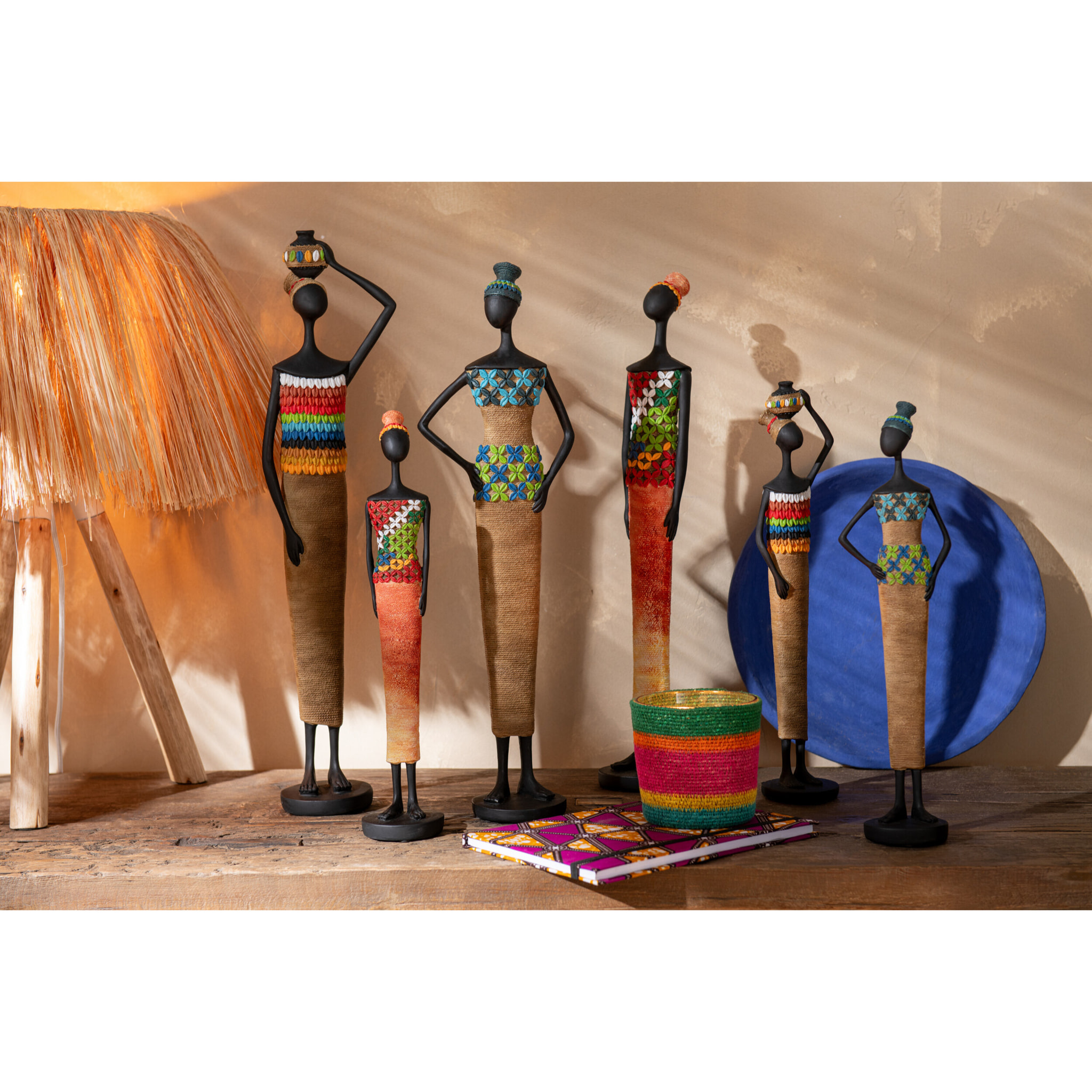 J-Line bougie parfumée Panier - Woody Aurora - mix - small - 2 pièces - 45H