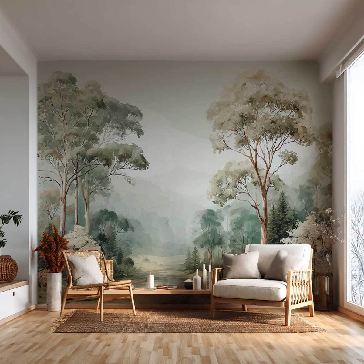 Papier peint forêt Eucalyptus Sauvage Intissé