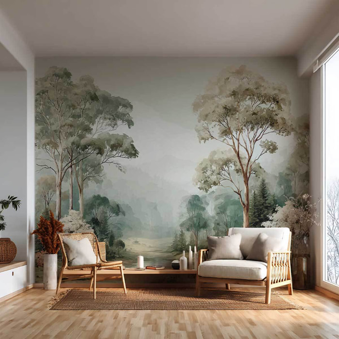 Papier peint forêt Eucalyptus Sauvage Intissé