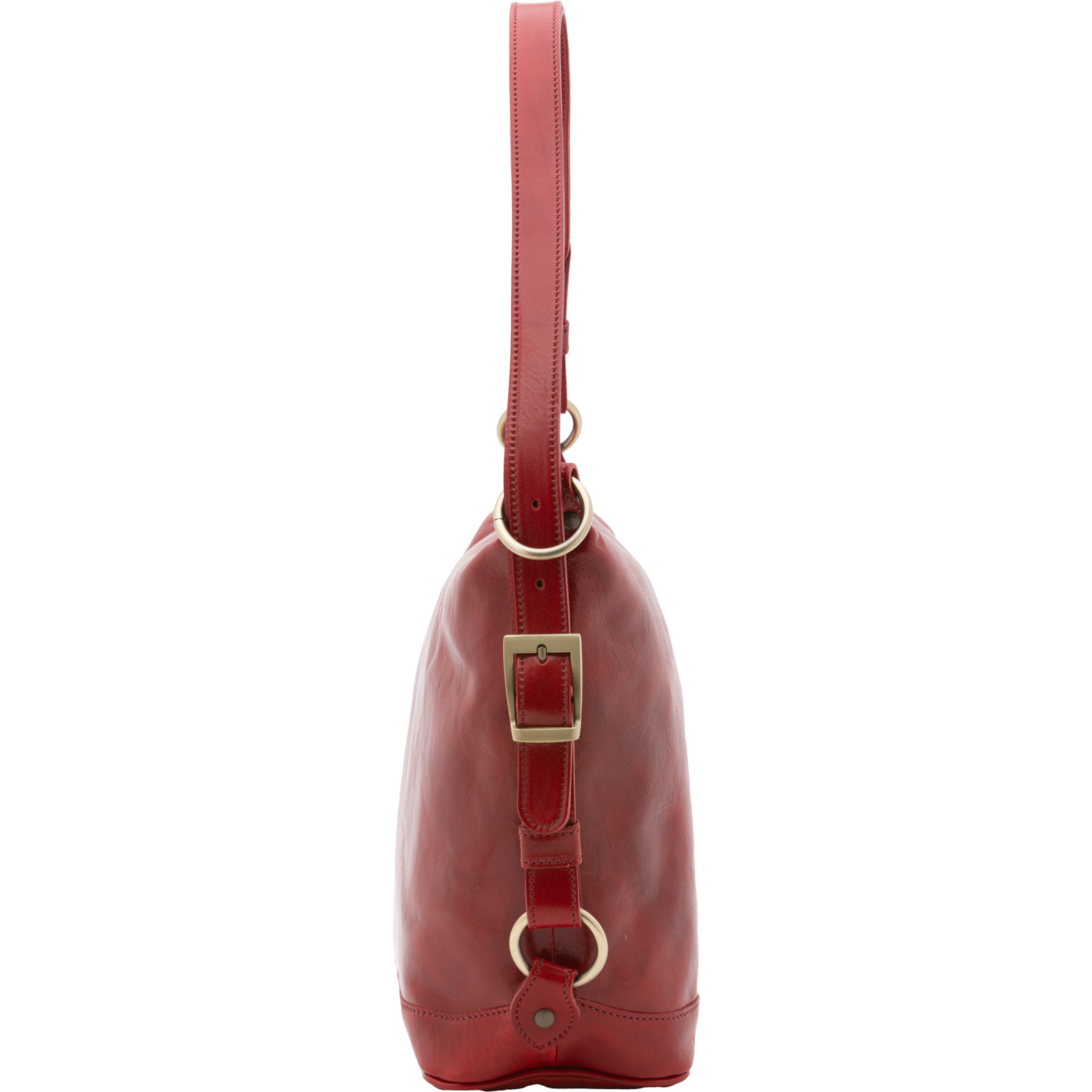 Borsa a secchiello  da donna In Vera pelle Made in Italy 34x33x15 cm