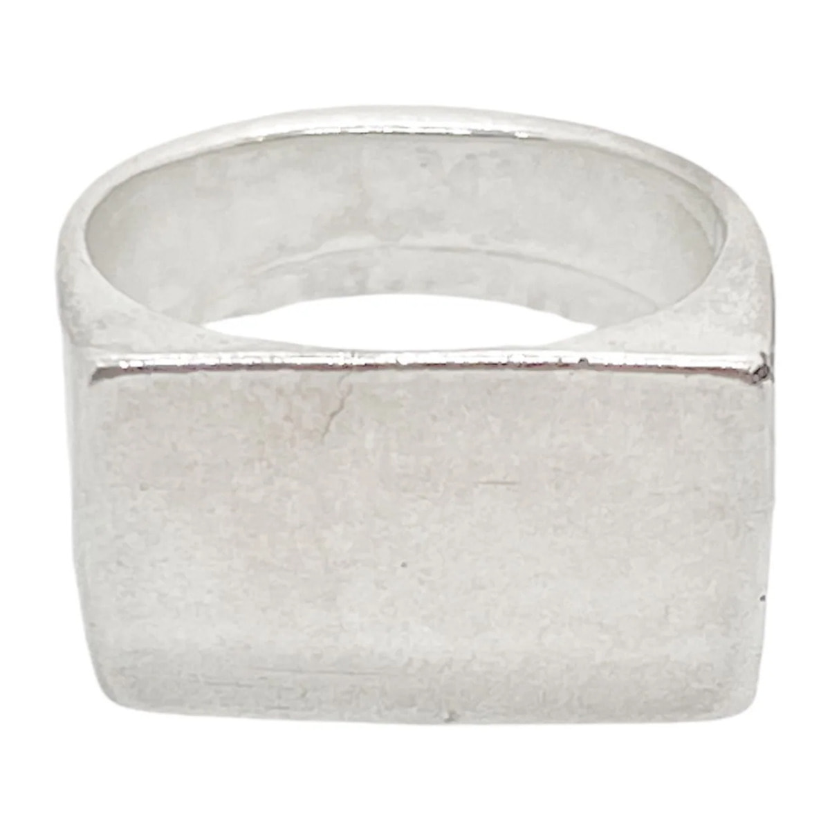 Anillo sello Blan en plata 7 micras