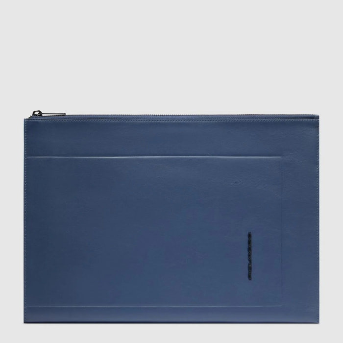 Piquadro Pochette porta iPad® in pelle con tasca per AirPods®, protezioni antiurto e RFID