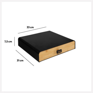 Porte-capsules 1 tiroir Noir Nera