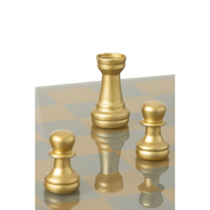 J-Line décoration plateau jeu d’échecs - polyrésine - or