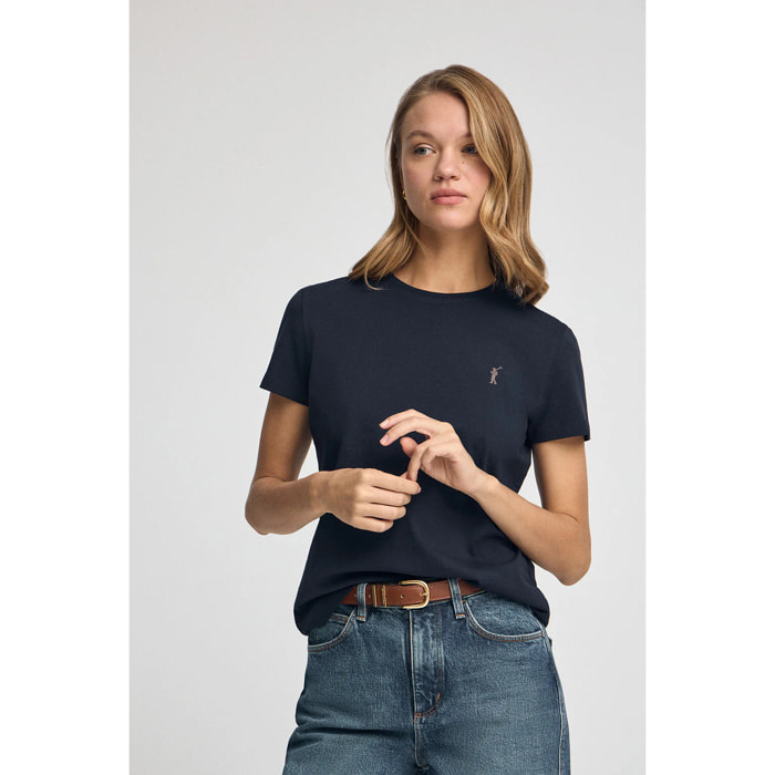 Camiseta azul marino con logo Rigby Go Gold