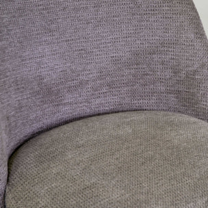 Sedia Mary Vacchetti in tessuto grigio con struttura nera cm60x50,5h79,5