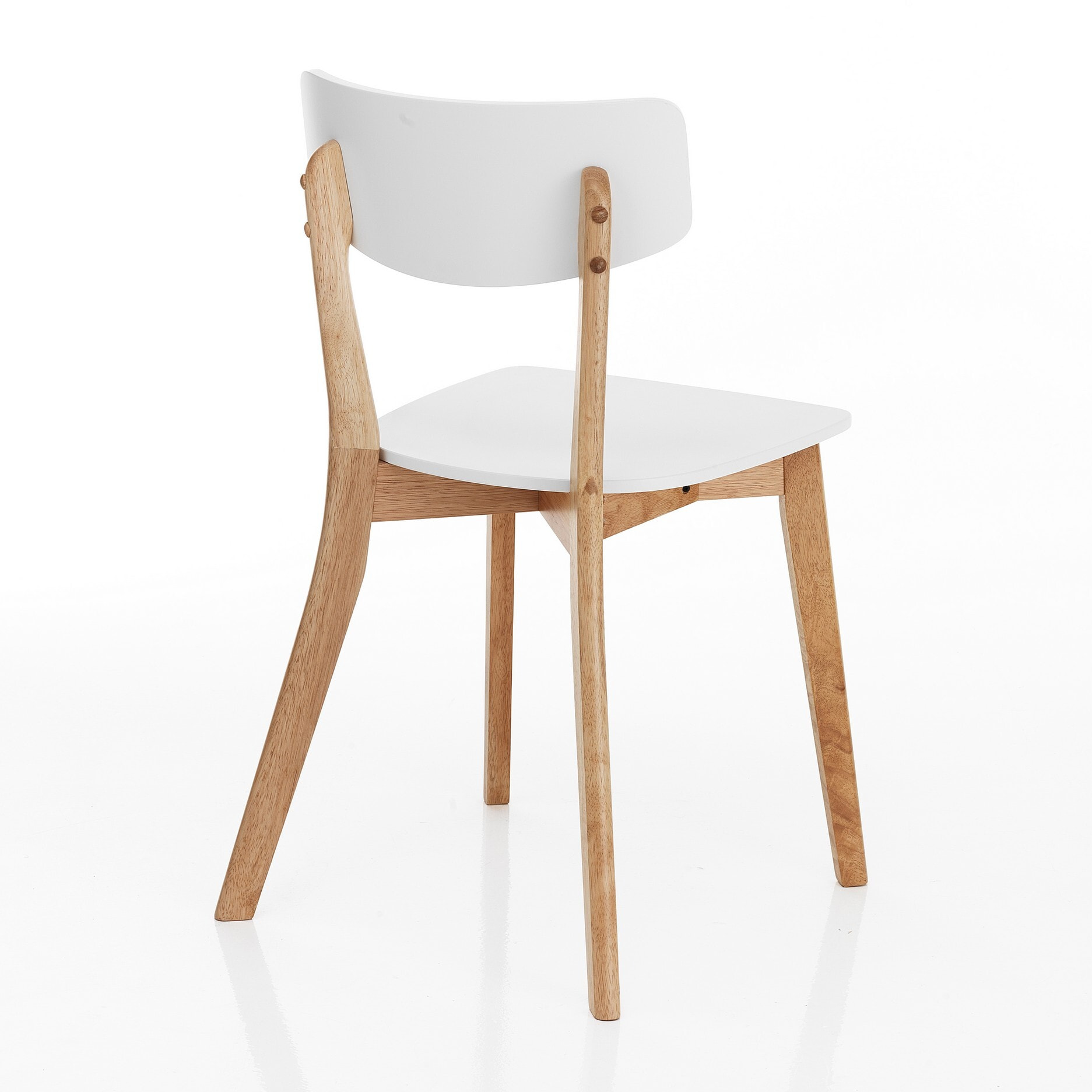 Tomasucci Lot de 2 CHAISES VARM BLANC / BOIS Multicolore