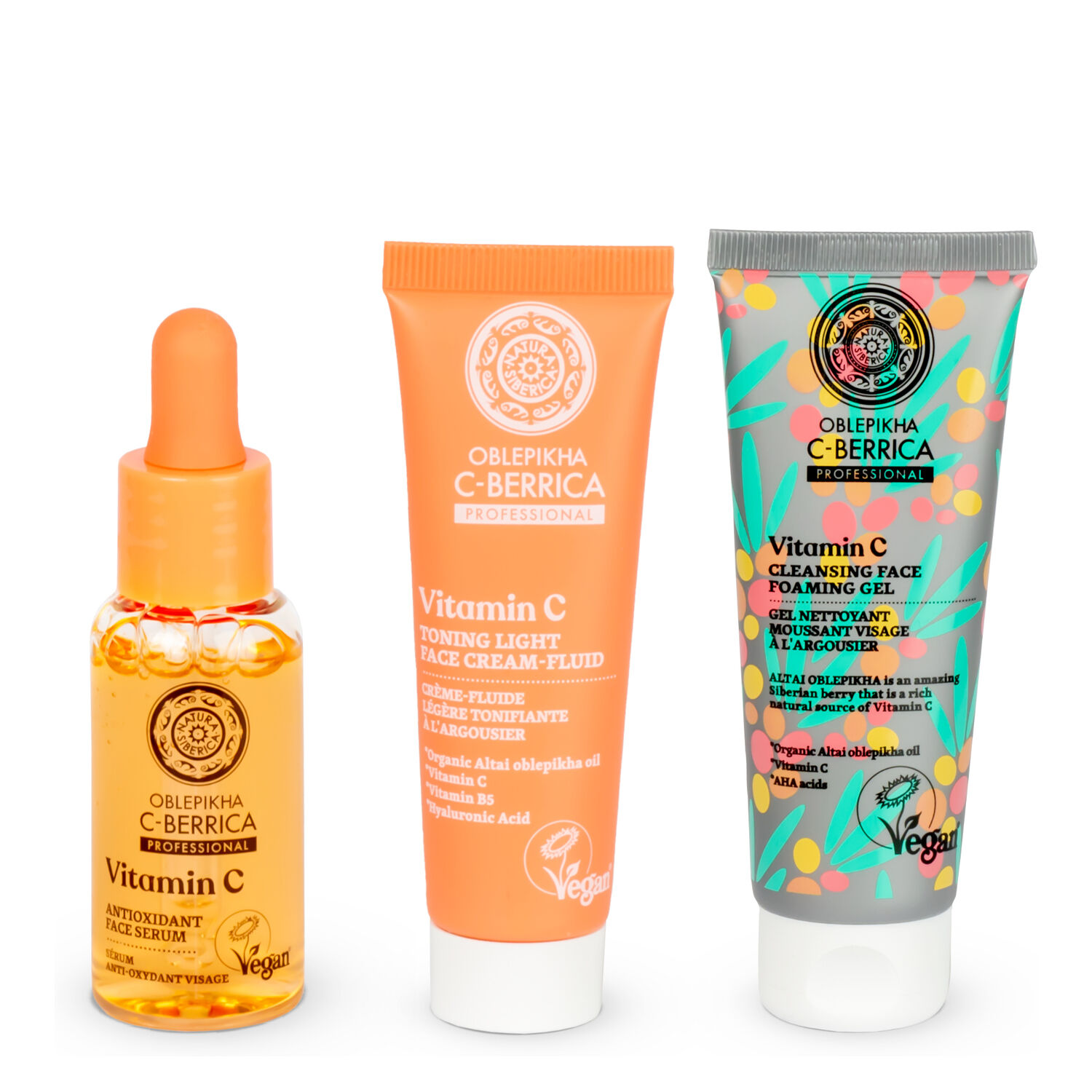 C-Berrica - Coffret Gel Nettoyant Moussant 75 ml + 2 Produits