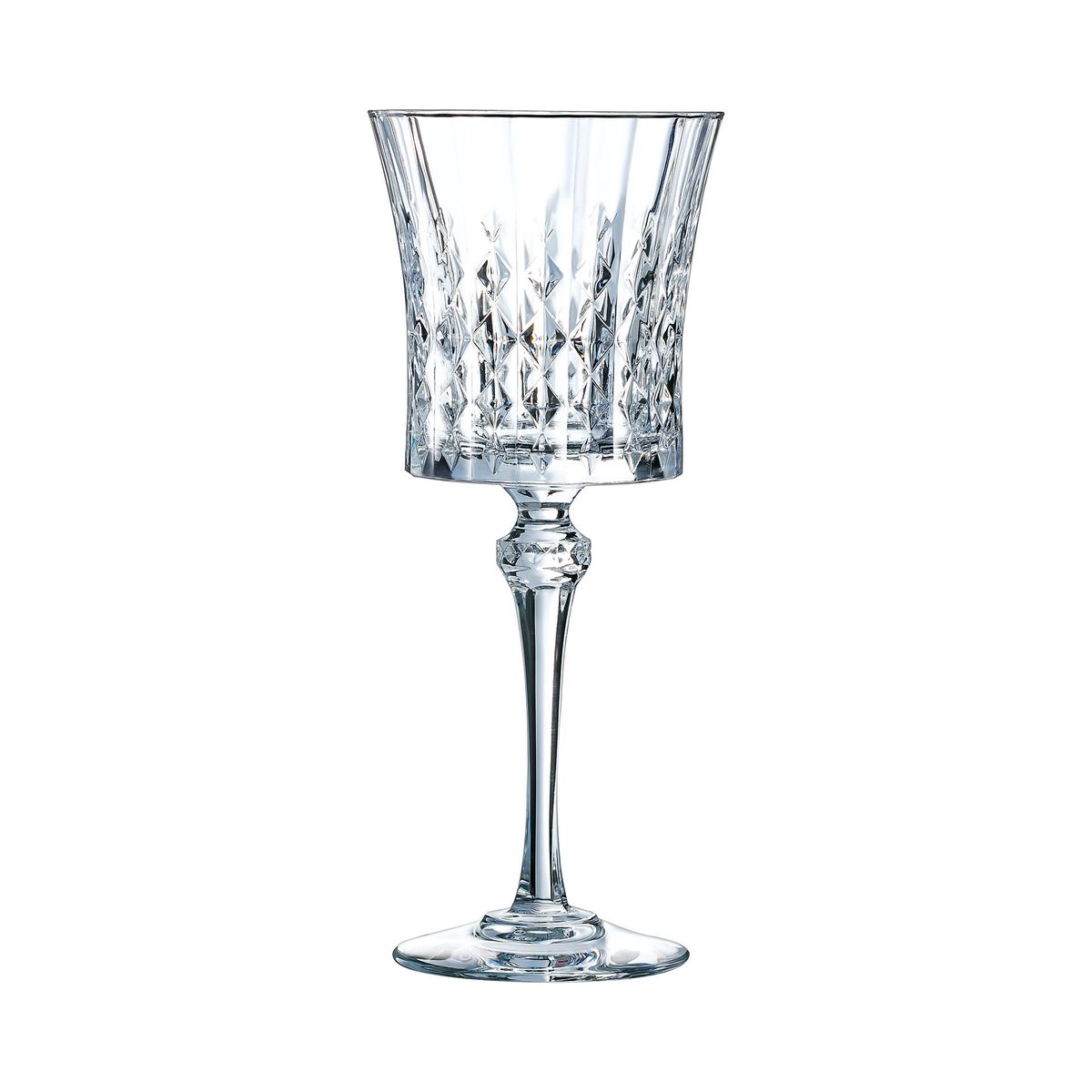 6 Copas de vino 27 cl Lady Diamond - Cristal d'Arques