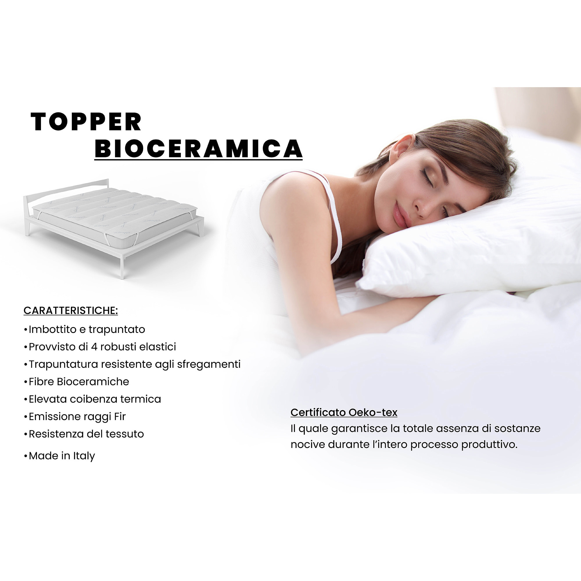 TOPPER TRATTAMENTO BIOCERAMICA-PIAZZA E MEZZA