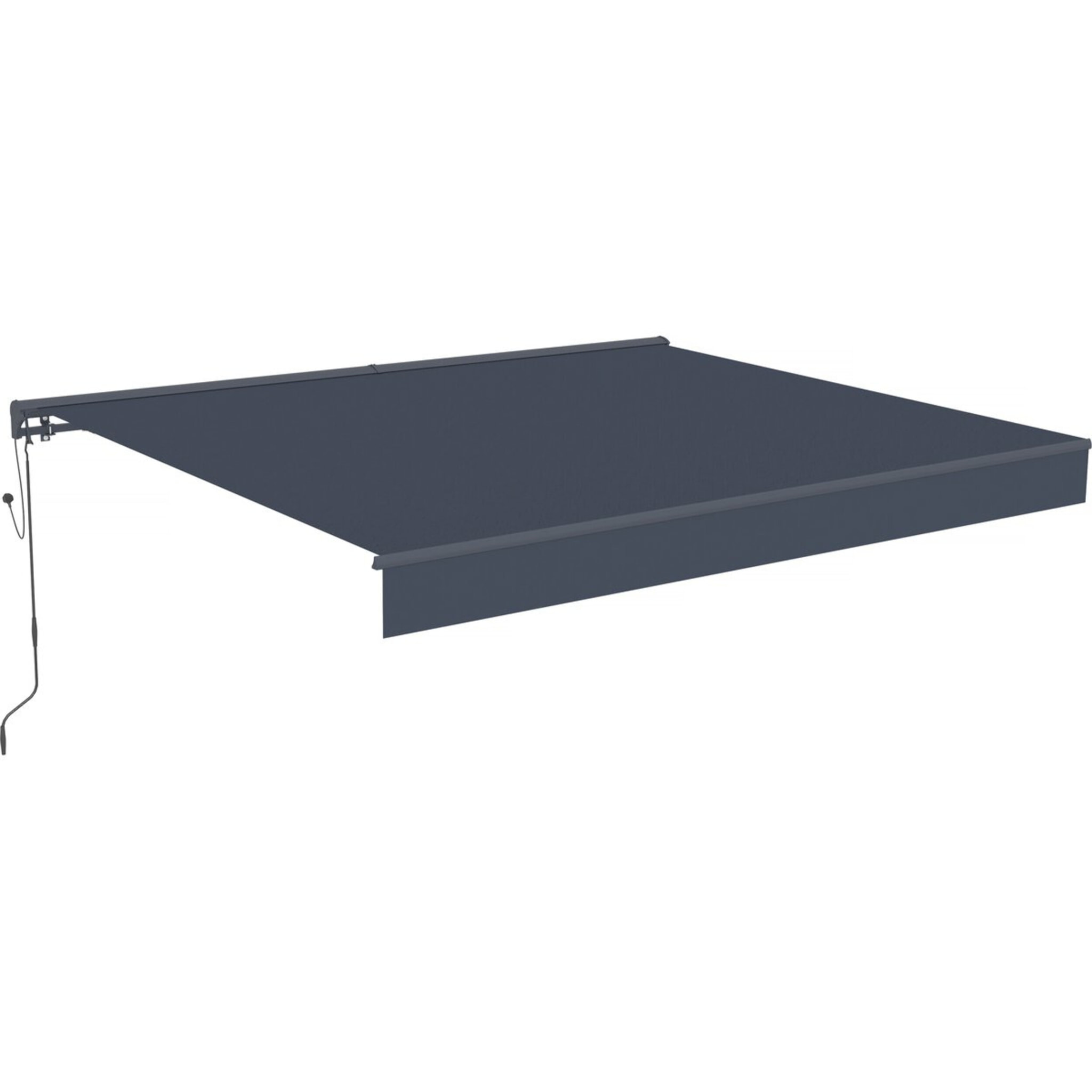 Auvent store banne rétractable motorisé en aluminium 4 x 3 m "Ombra 4" - Gris anthracite