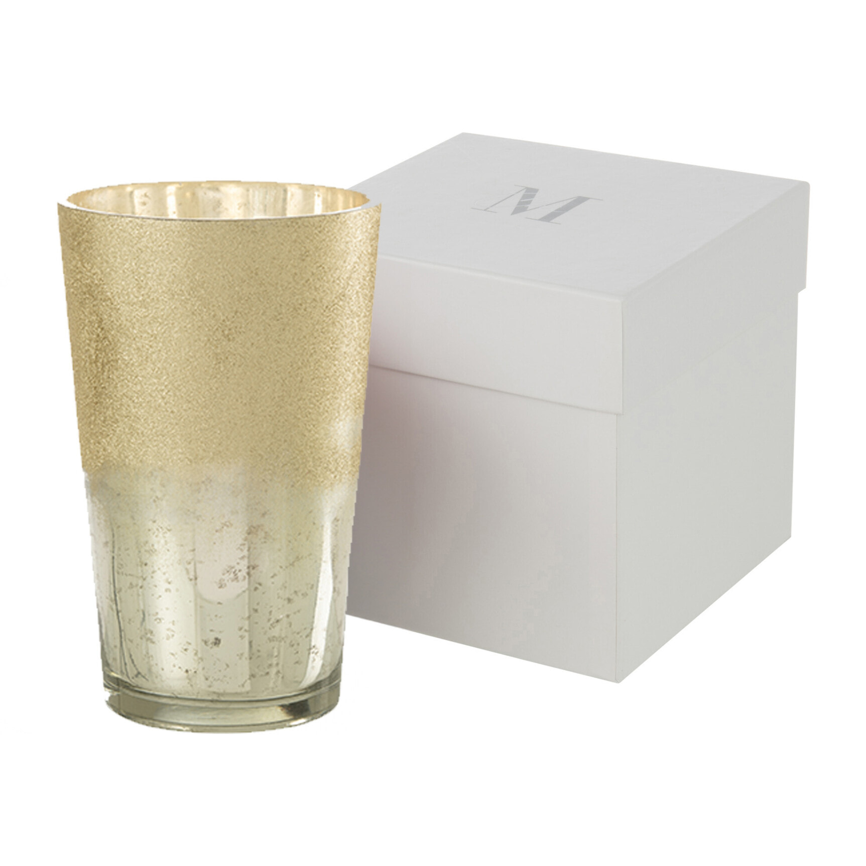 J-Line bougie parfumée M-Chic - verre - argent - extra large - 160H