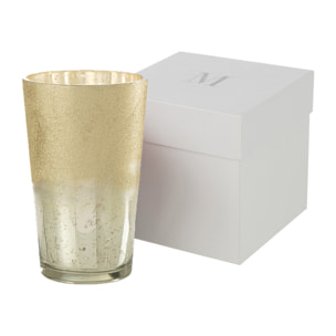 J-Line bougie parfumée M-Chic - verre - argent - extra large - 160H