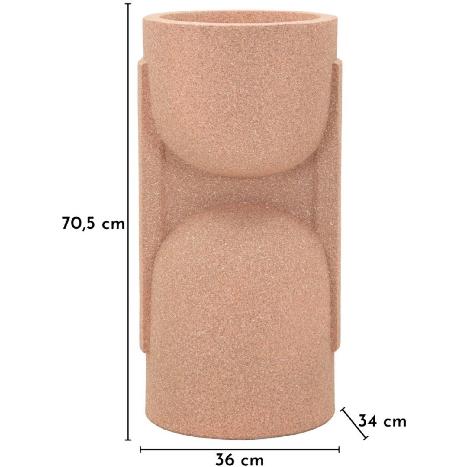 P/VASO DA ESTERNO NUI CM 36X34X70,5 (APERTURA CM Ø 27)