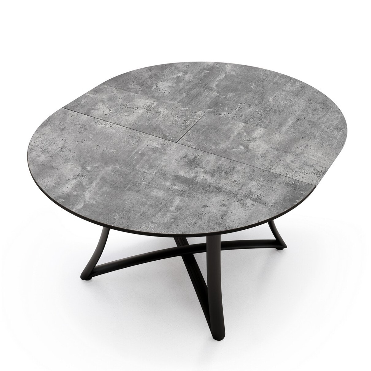 Oresteluchetta Tavolo rotondo allungabile MALMO CEMENTO