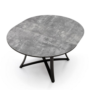 Oresteluchetta Tavolo rotondo allungabile MALMO CEMENTO