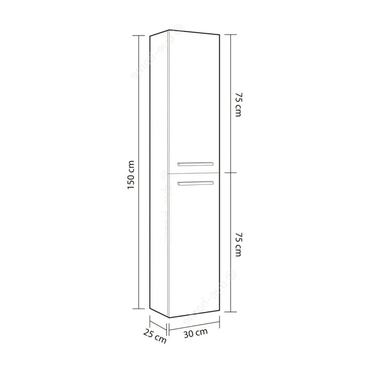 Columna de baño cemento Athena 2 puertas Cemento