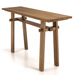 ALIDA - Console 140x40cm en bois de teck recyclé