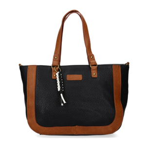 Bolso de hombro para mujer con correa ajustable, compartimento principal con cremallera
