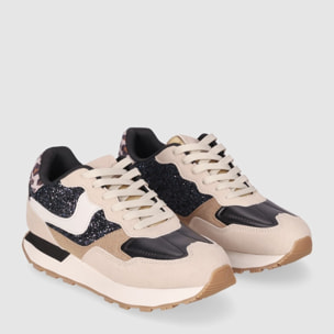 Deportivos de Tejido - Beig - Tacón: 4 cm