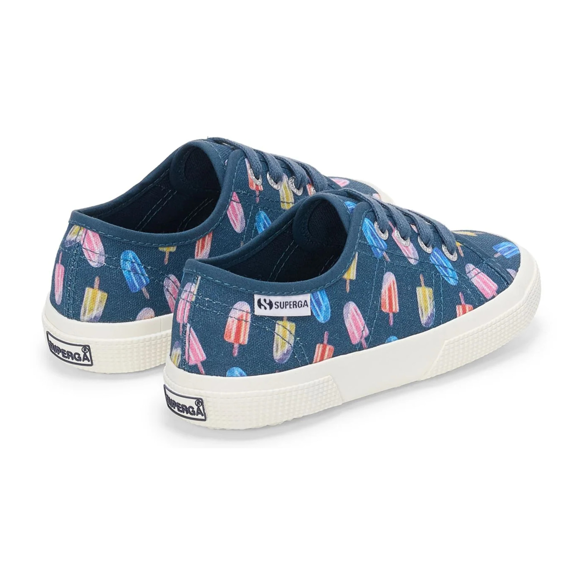 Le Superga Bambino/a Blu 3750 Kids Ice Lolly Print Leggera