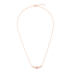 Collana Cuore con Pavé e Punti Luce in Cubic Zirconia