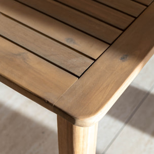 Ensemble table en bois d'acacia et 8 fauteuils de jardin vert CALYPSO