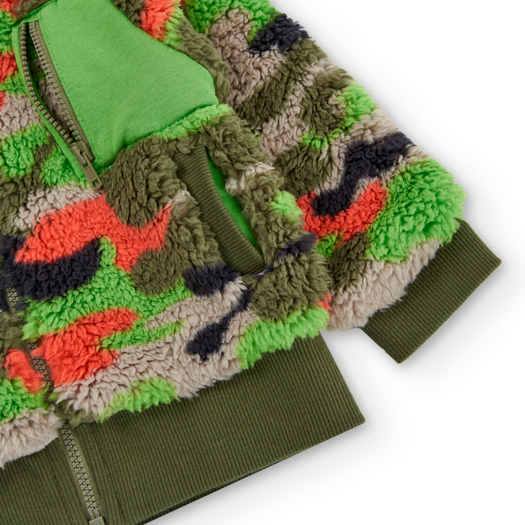 Chaqueta borreguito camuflaje de bebé