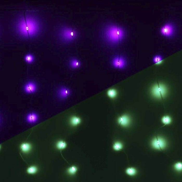 conjunto de luces de cortina con 240 luces led rgb con control remoto de 40 cuerdas