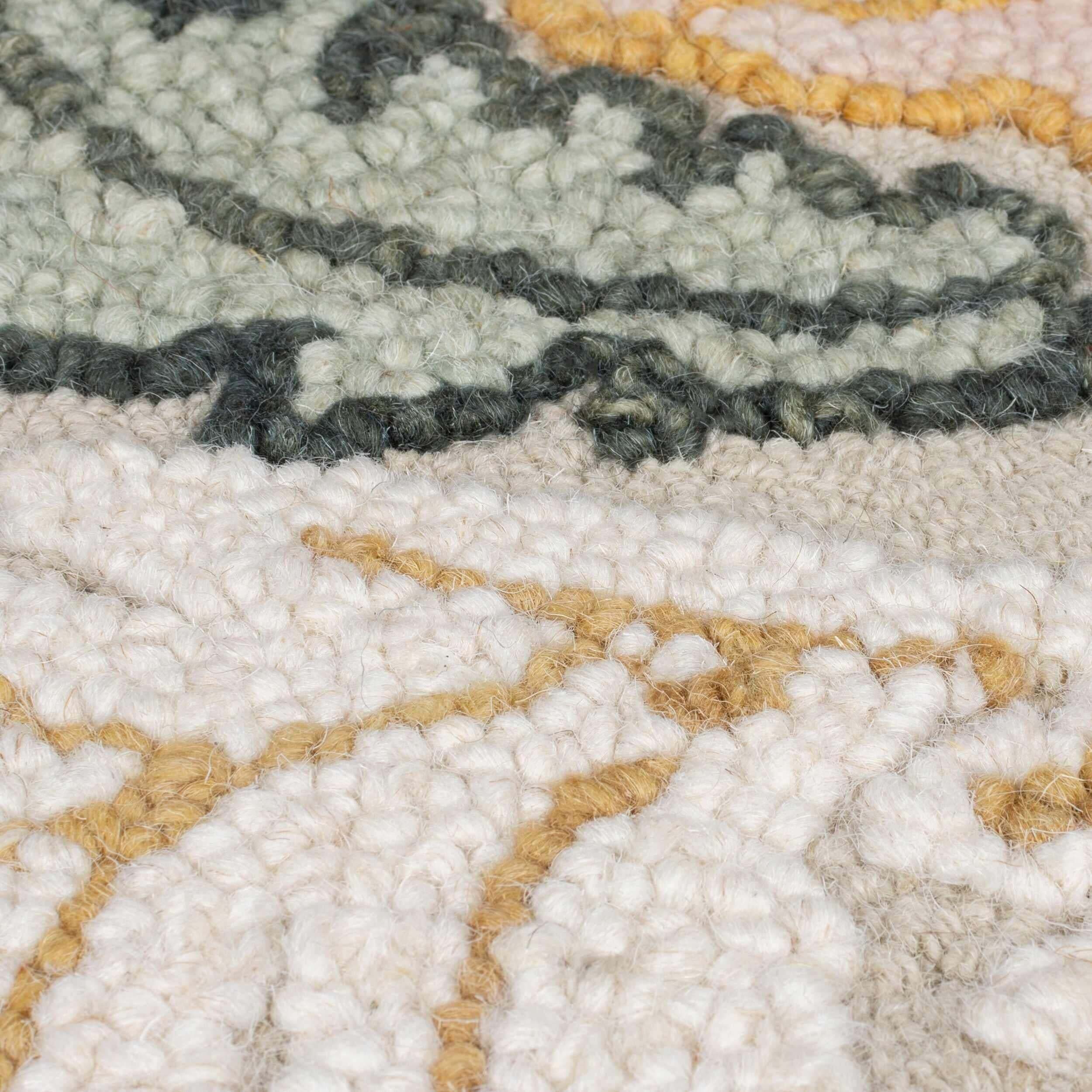 Tapis en laine floral géométrique DAPHNE Rose