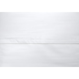 Parure Copripiumino Estate/Inverno 100% Raso Cotone Tinta Unita Bianco 01 GI