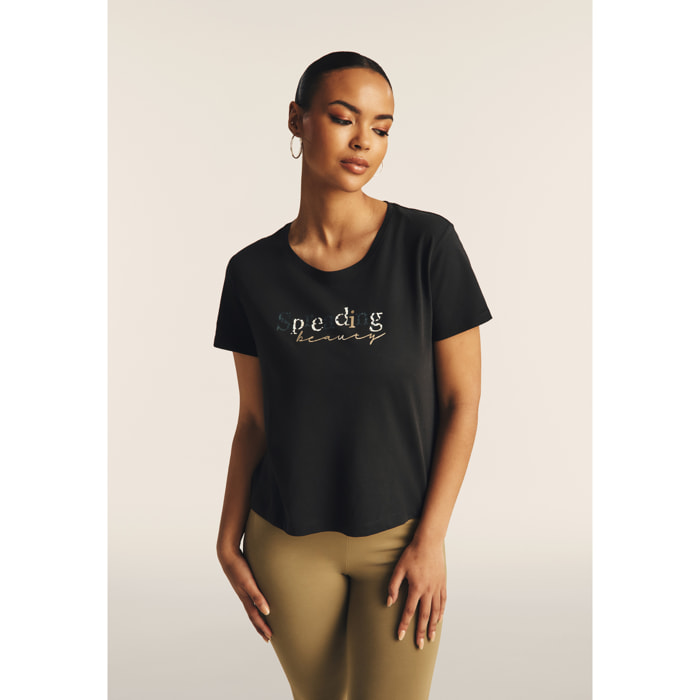 T-shirt in cotone Supima con stampa Spreading Love