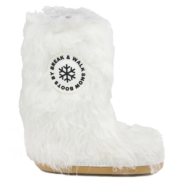 Stivali da neve bianchi in peluche Break&Walk