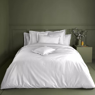 Drap plat percale de coton uni blanc La percale francaise neige