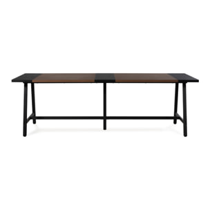 Mesa de comedor Caracas efecto Nogal, 240 cm