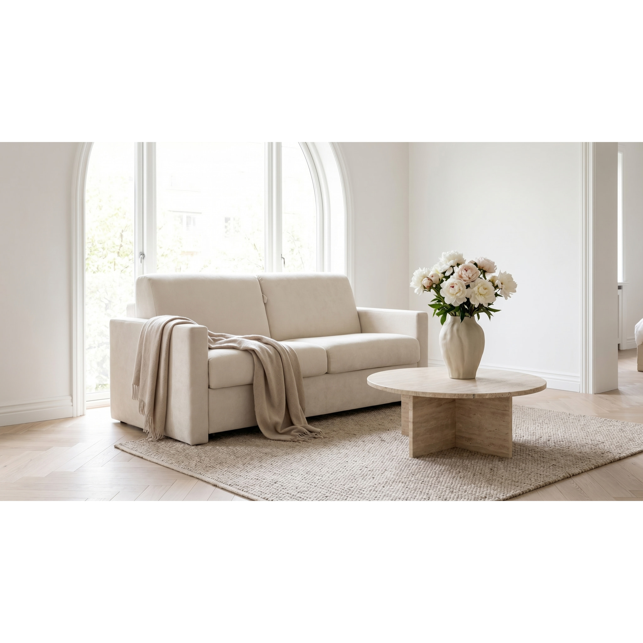 Canapé convertible Express, matelas Simmons, 140 x 190 cm,