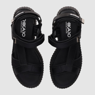 Sandalias de Tejido - Negro - Tacón: 5 cm