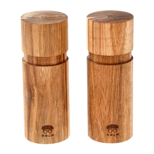 Ensemble de moulins à sel et à poivre en acacia