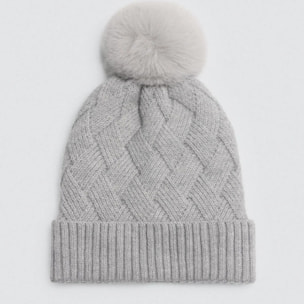 Cappello di peluche con pompon