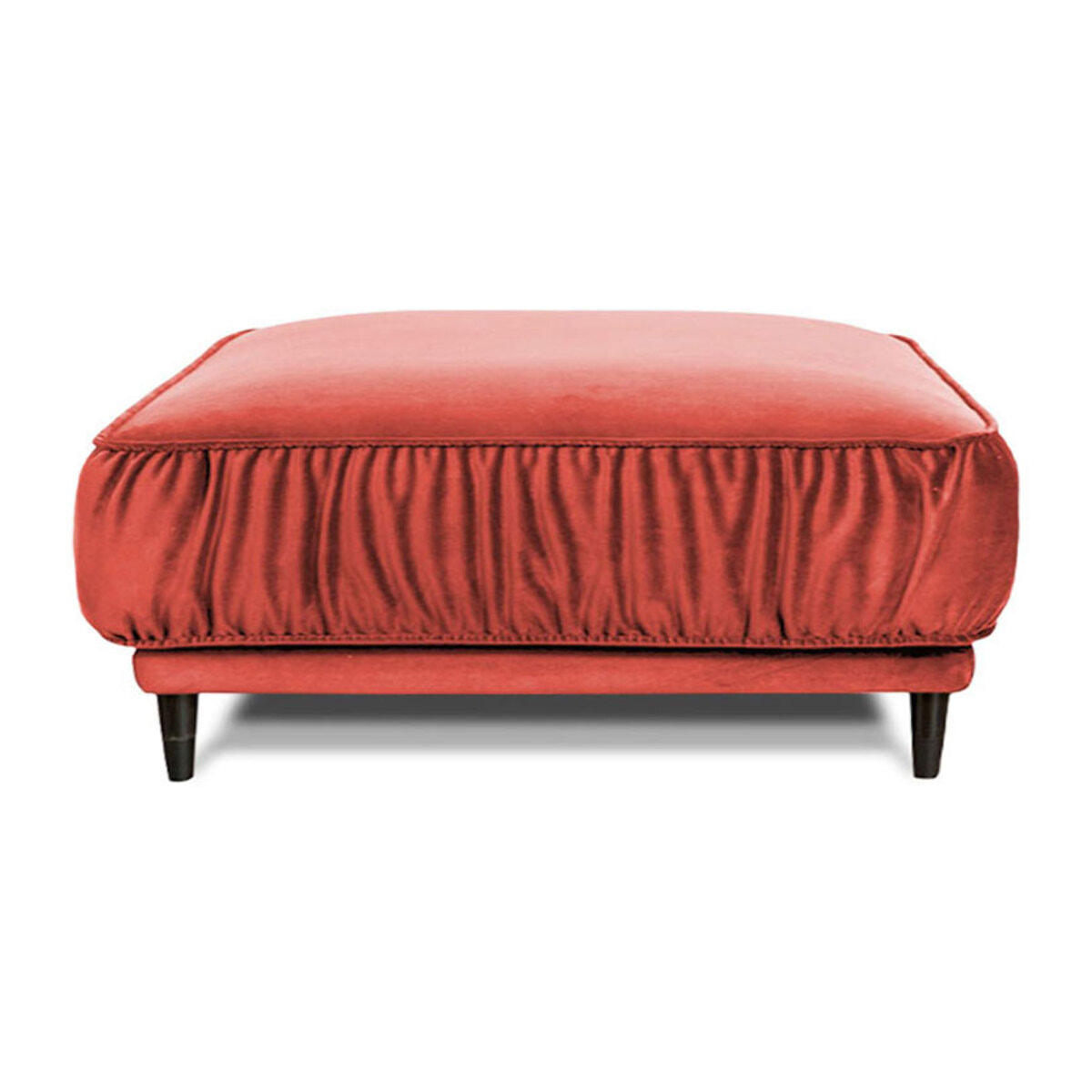 Pouf taille L Fiorenzo Velours Rose