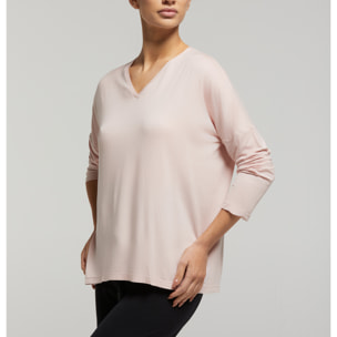 Maglia manica lunga in viscosa sostenibile vestibilità over