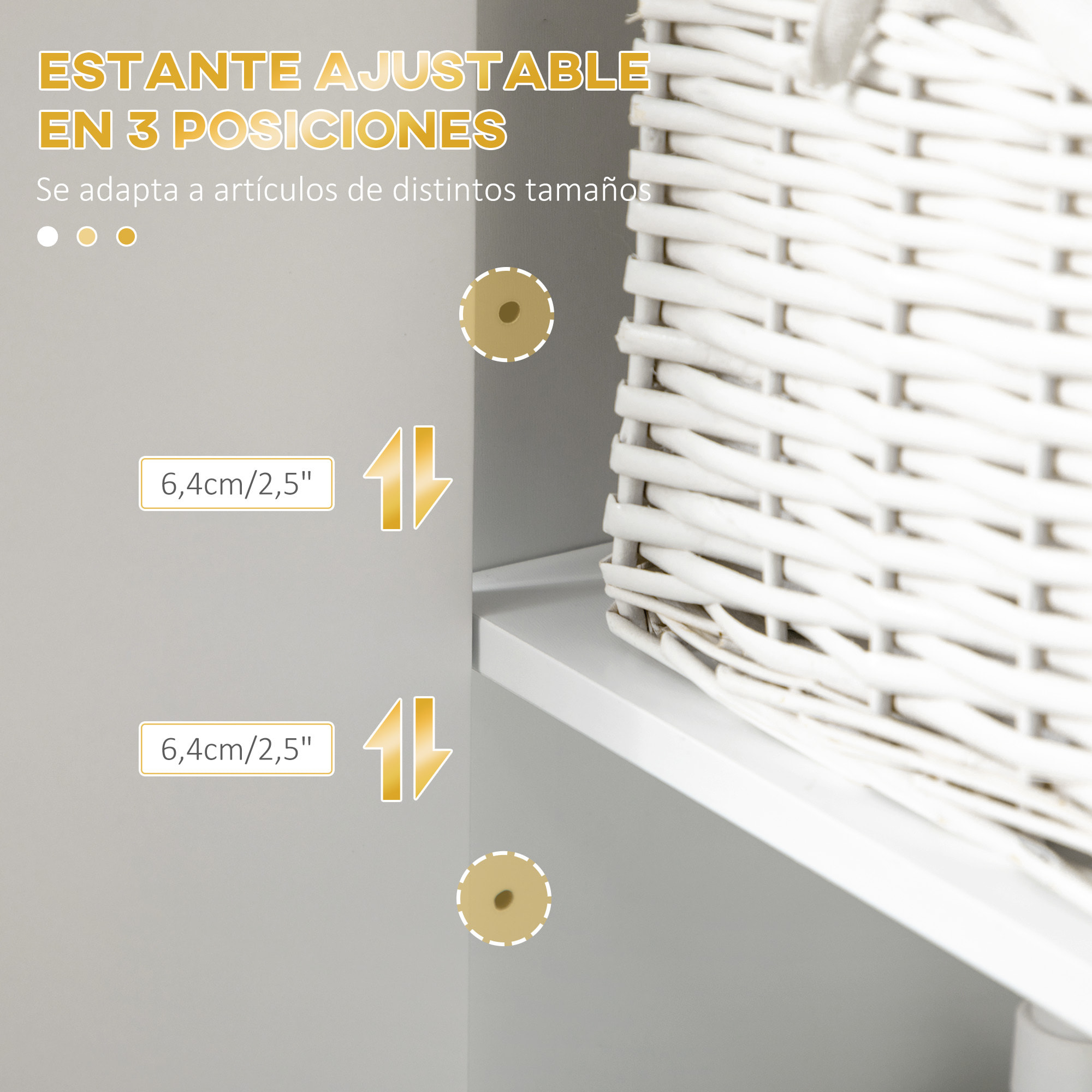 Columna de Baño Mueble Auxiliar de Baño Armario de Baño con 2 Puertas Compartimiento y Estantes Ajustables Antivuelco Estilo Moderno 30x30x170,7 cm Blanco