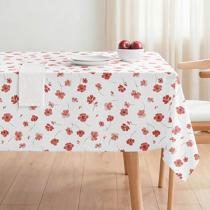 Nappe anti-taches YUNIA ROUGE - coton mélangé